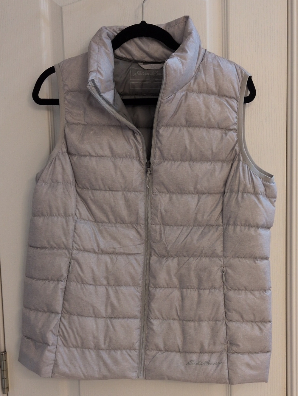 Eddie Bauer - Silver Quilted, Light Puffer Vest (Size L)